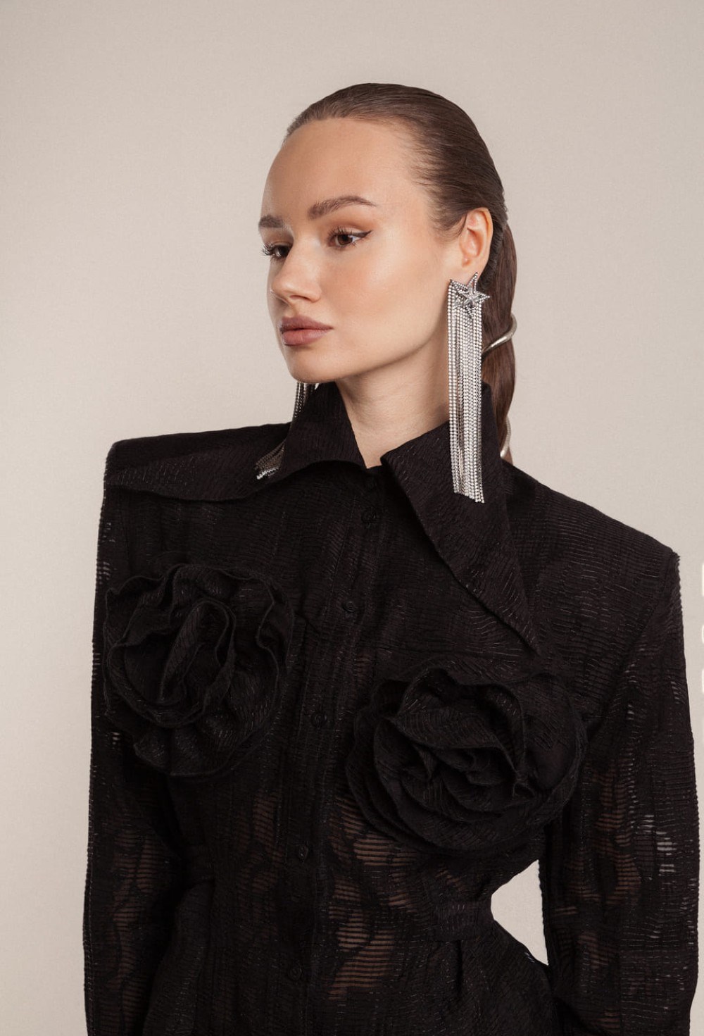 Рубашка с розами - фото 82981