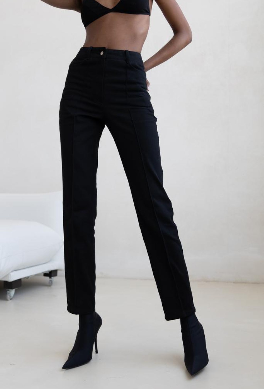 Джинсы с отстрочкой - фото 83066