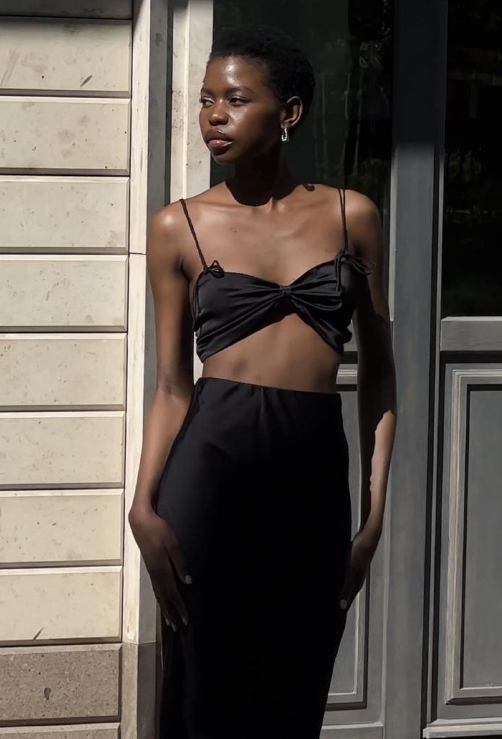 Юбка RI SATIN maxi - фото 83218