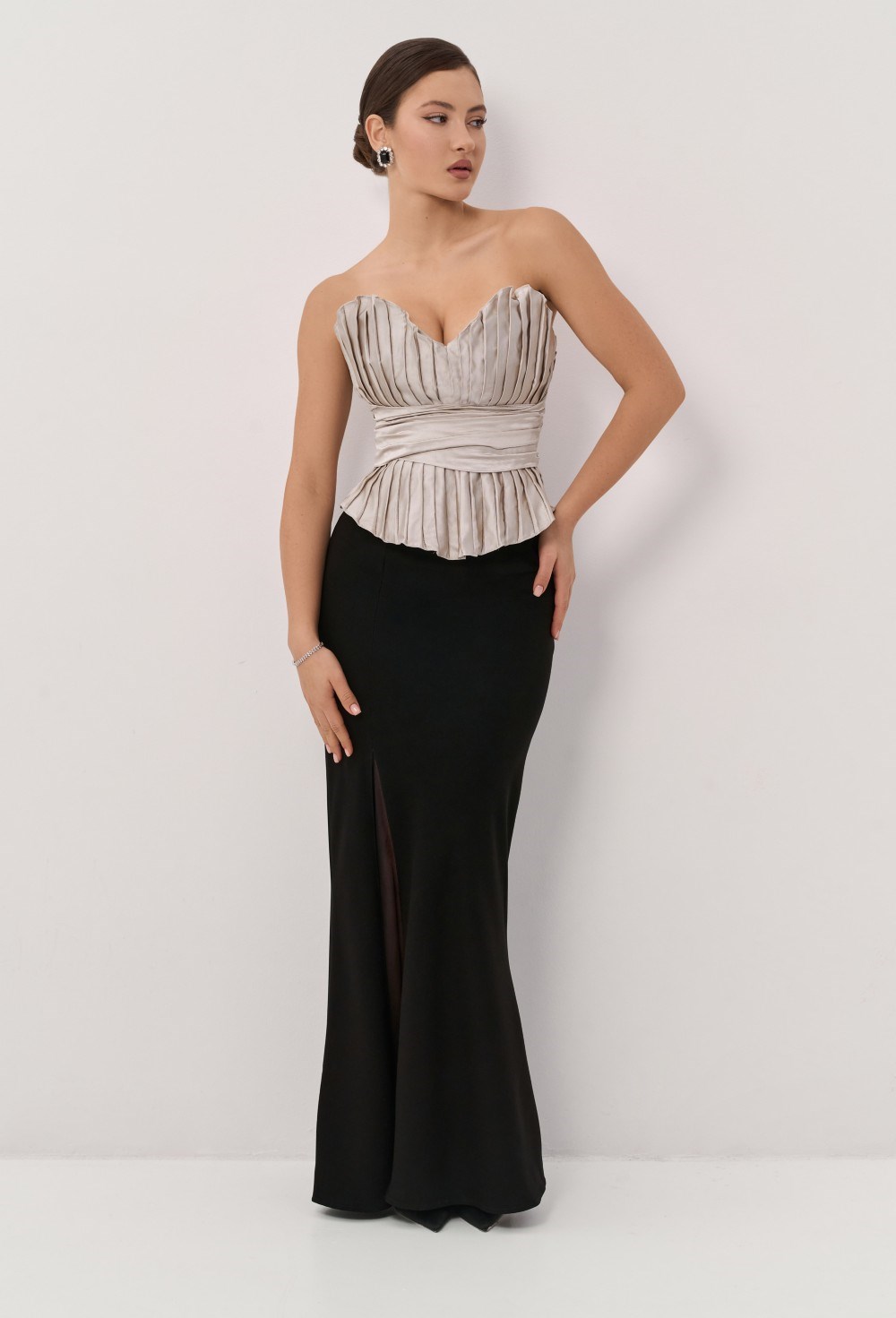 Серебряный корсет в складку - фото 83260