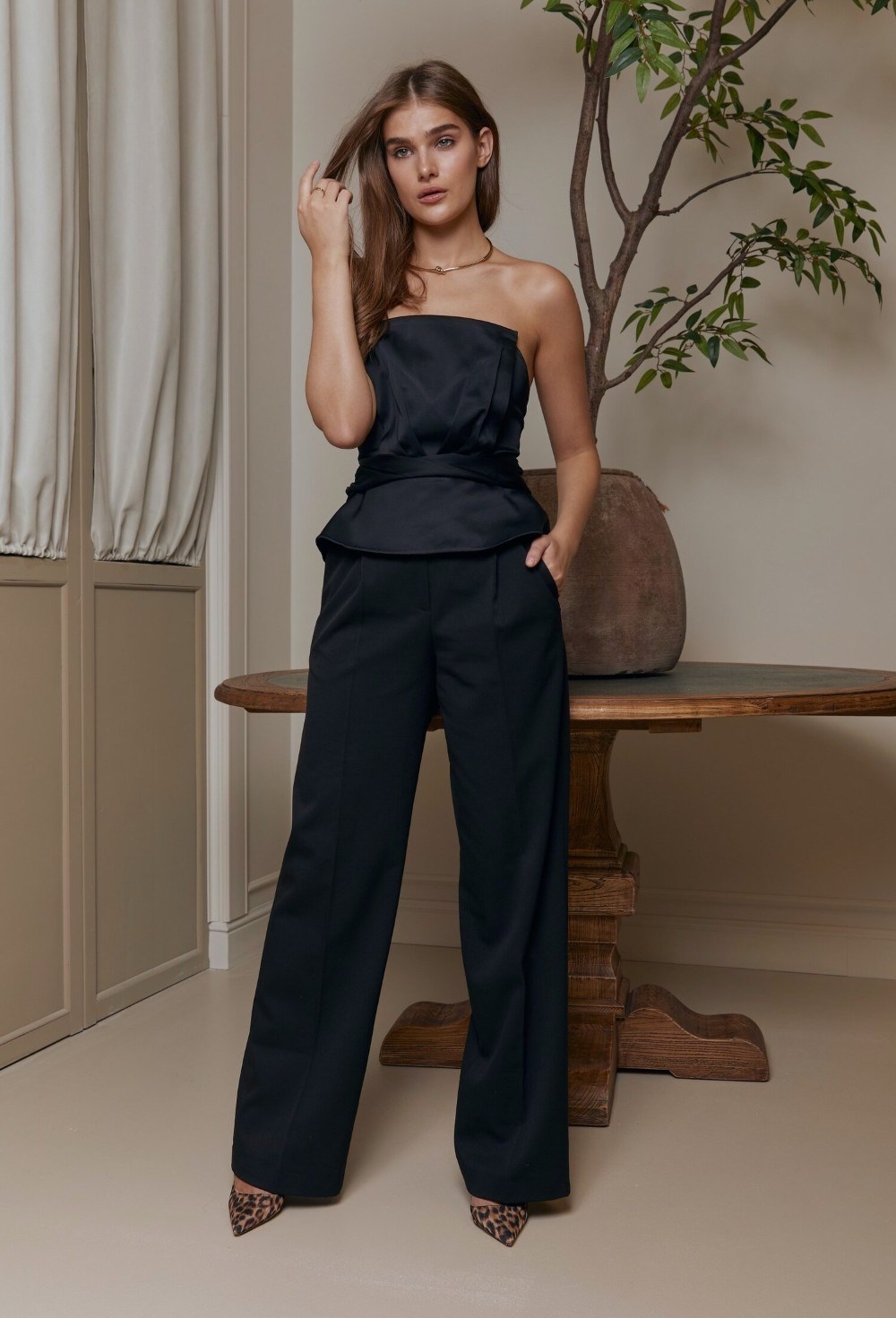 Брюки со складкой - фото 83279