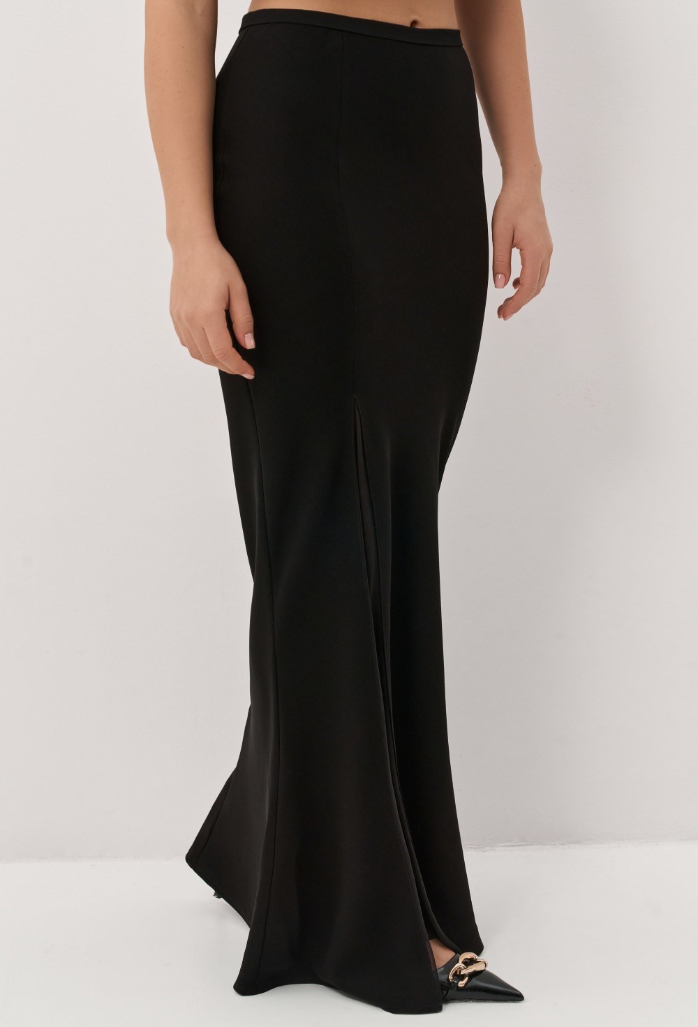 Юбка макси с шелковой вставкой - фото 83290