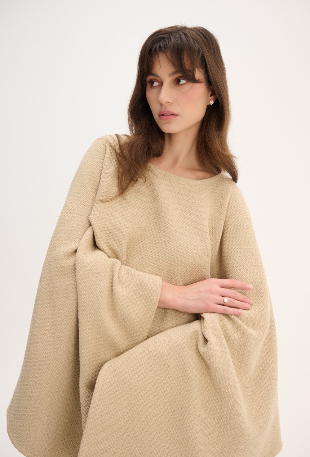 пончо “ребристая гладь” - фото 83671