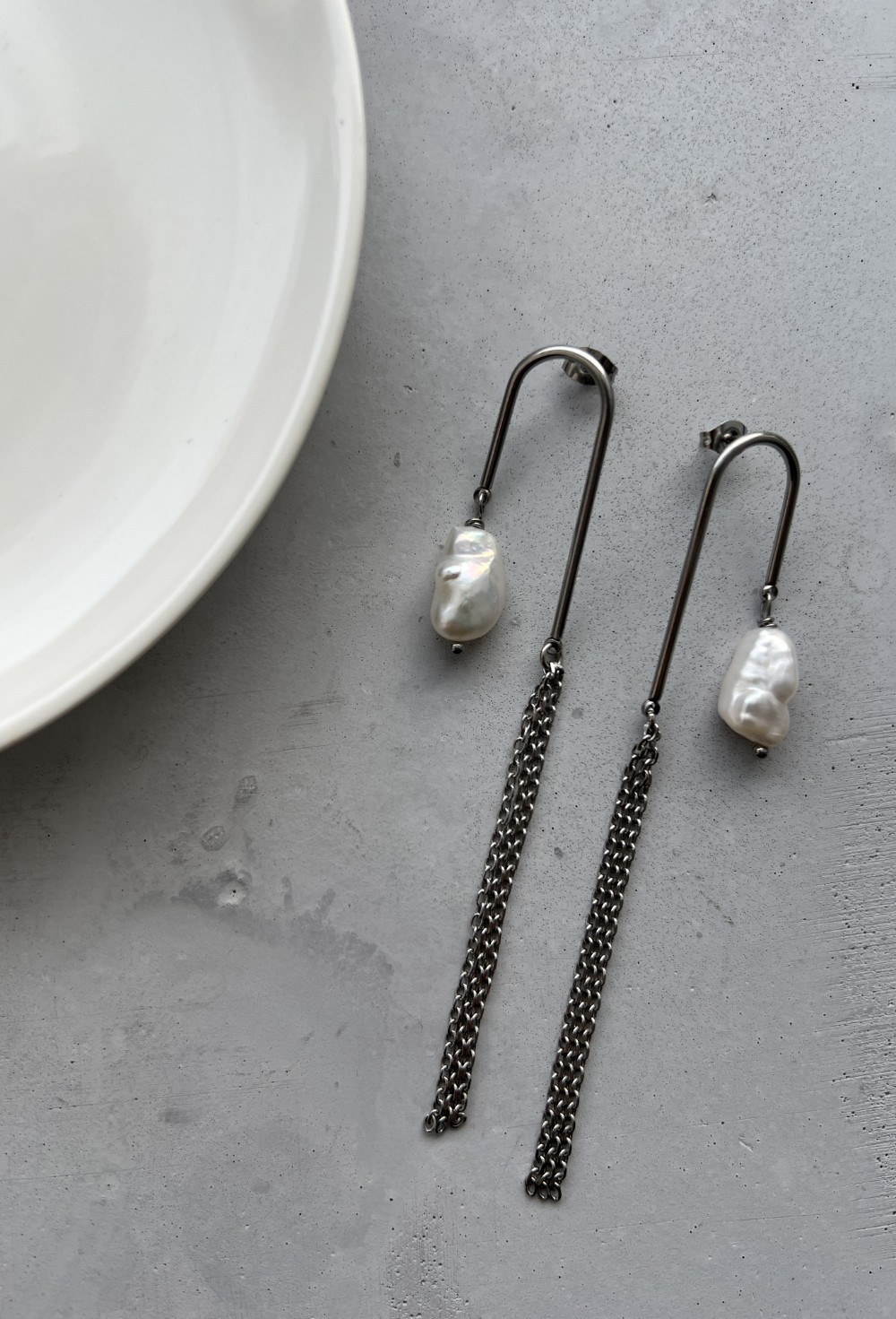 Серьги с натуральным жемчугом - фото 83995