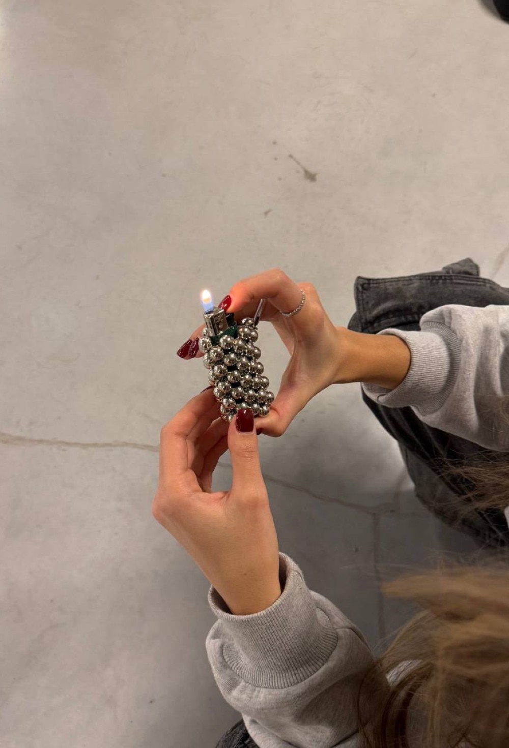 silver lighter case - фото 84119