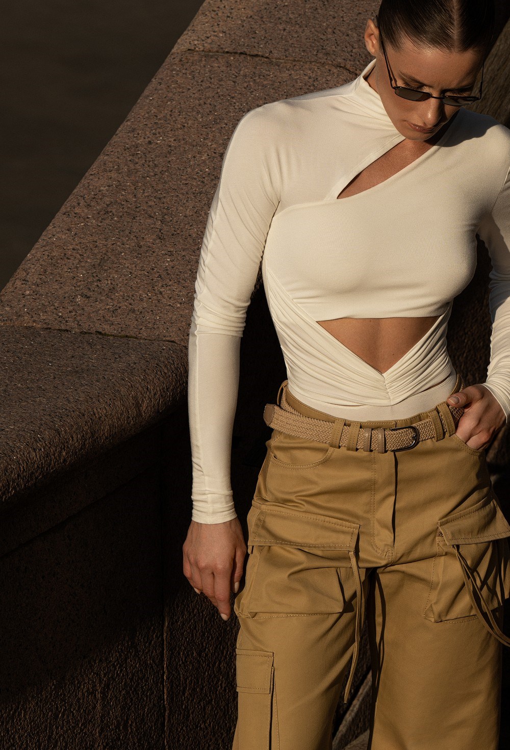 Брюки-карго из плотного хлопка - фото 84138