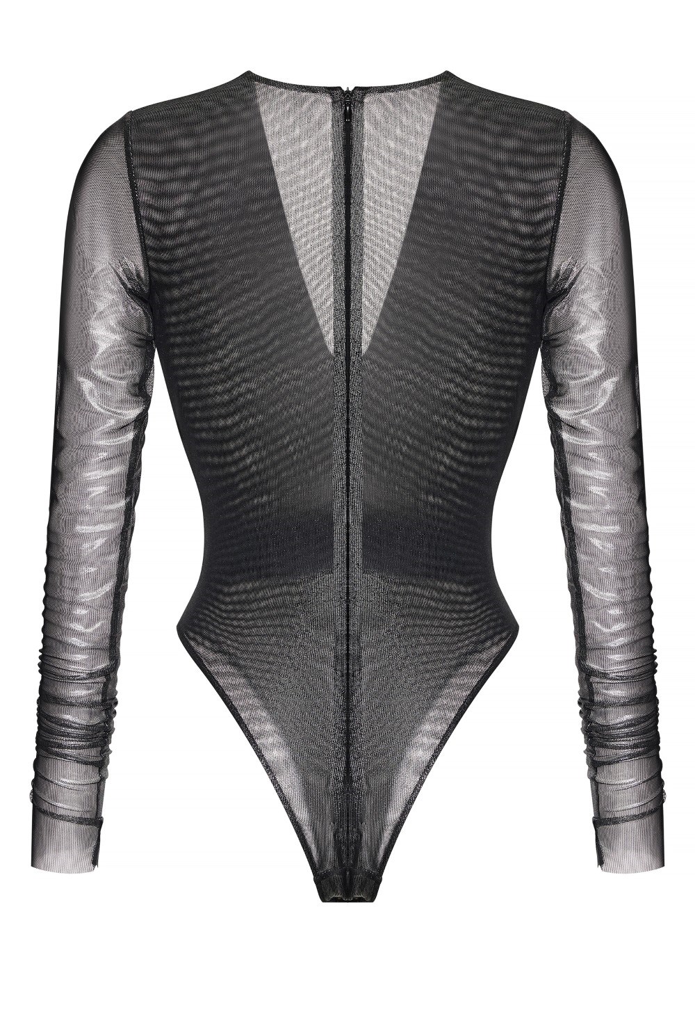 Боди с узлом из полупрозрачной сетки - фото 84165