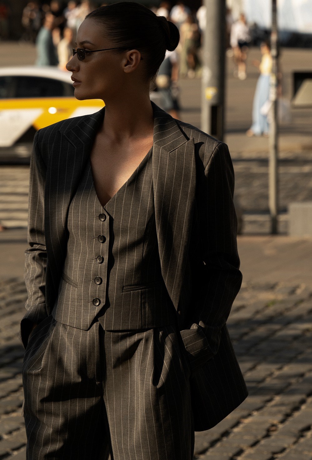 Жилет приталенного силуэта из тонкой шерсти - фото 84202