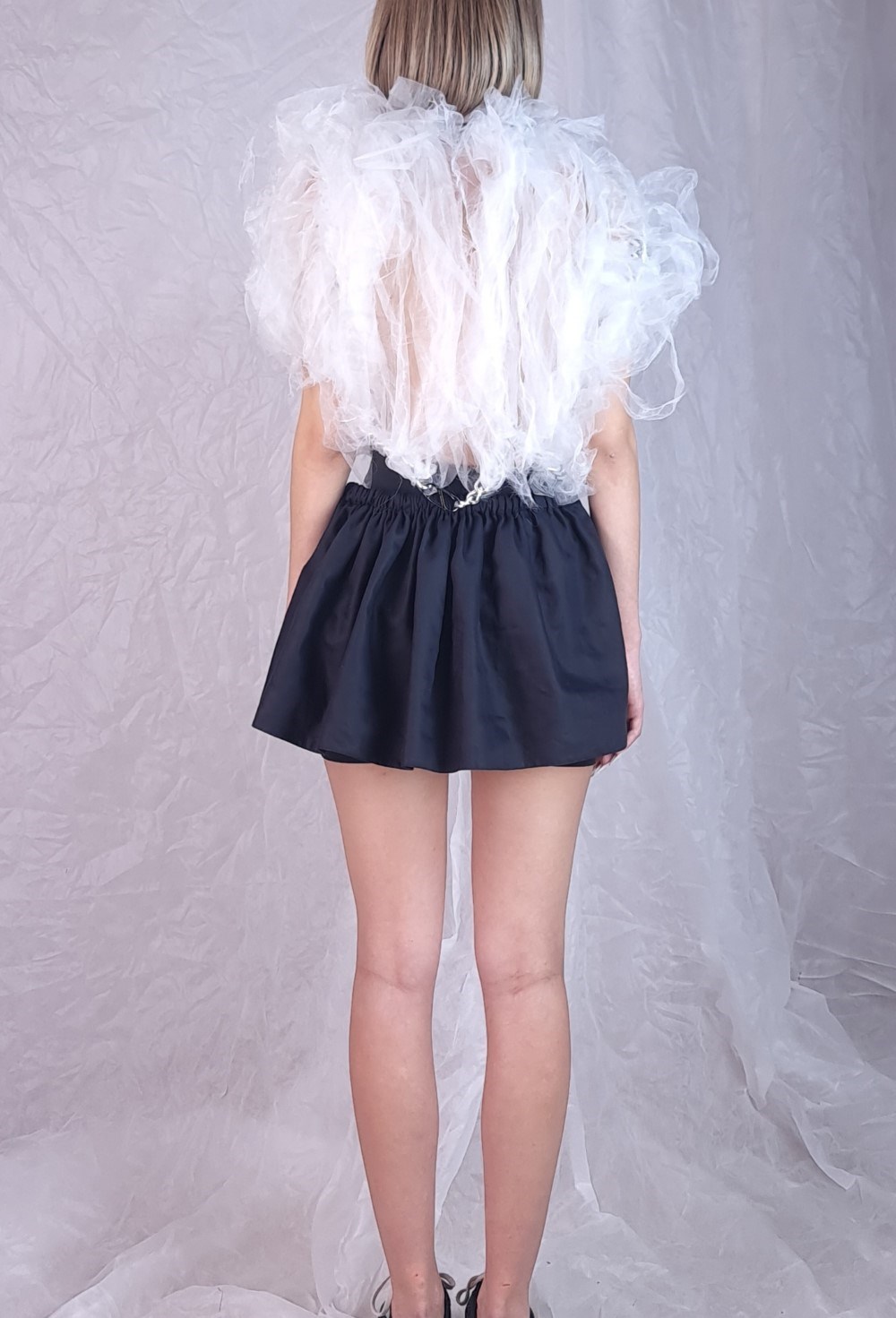 СВИТЕР ИЗ ПРОЗРАЧНЫХ ЛЕНТ - фото 84573