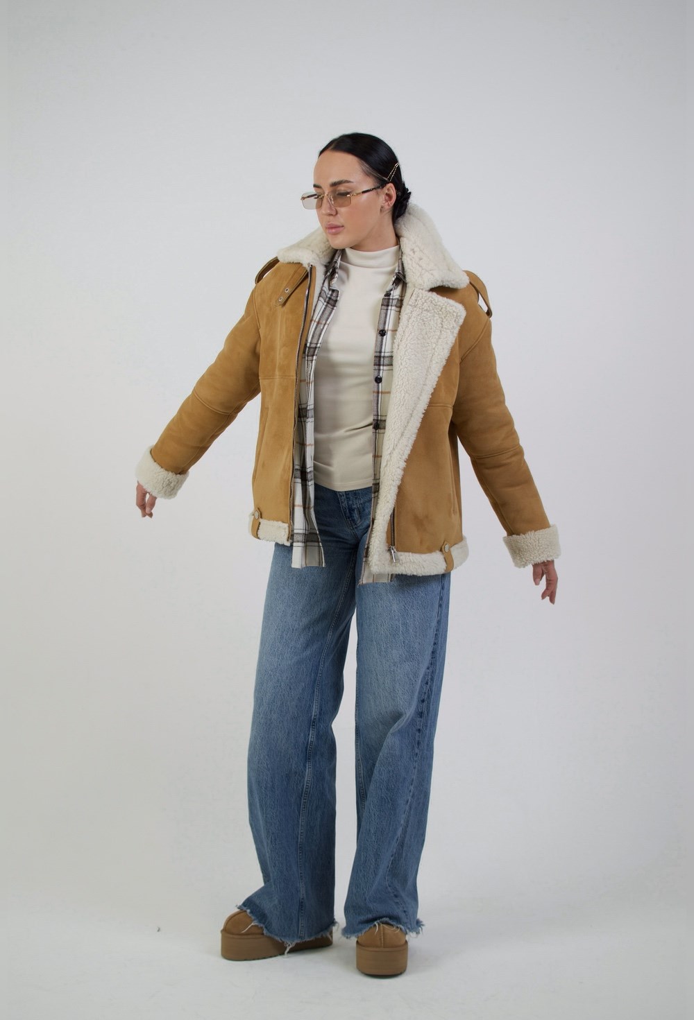 Дубленка авиатор - фото 85405