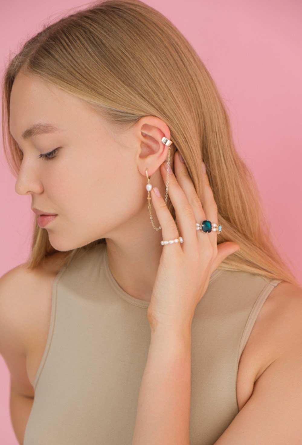 Кафф с серьгой MORE DRAMA - фото 86458