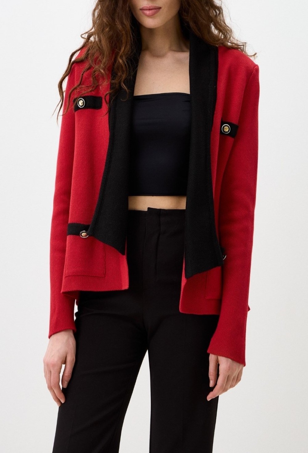 Жакет с воротником шаль - фото 88768