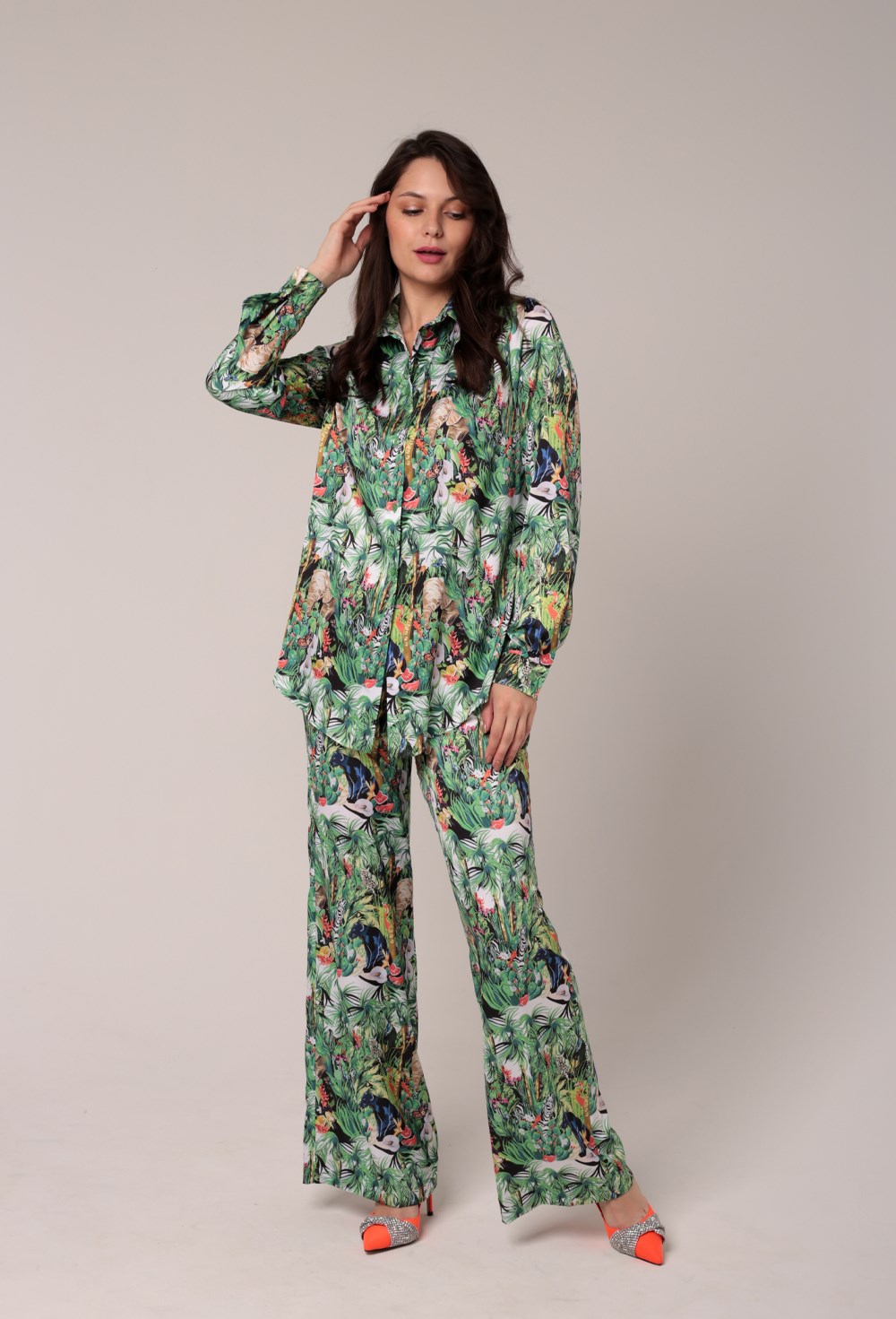 Брюки  ПРИНТ "САФАРИ" - фото 91105