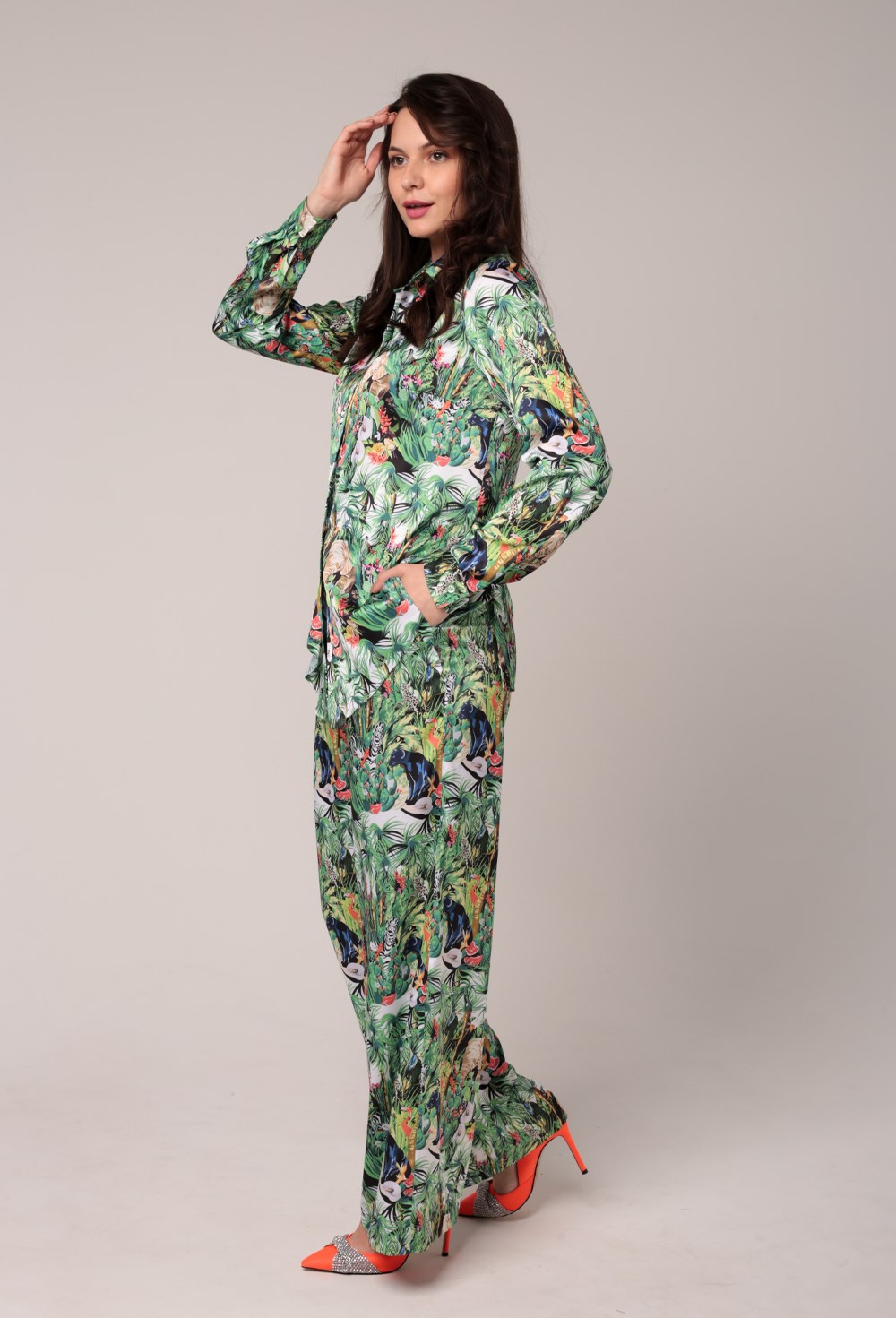 Брюки  ПРИНТ "САФАРИ" - фото 91106