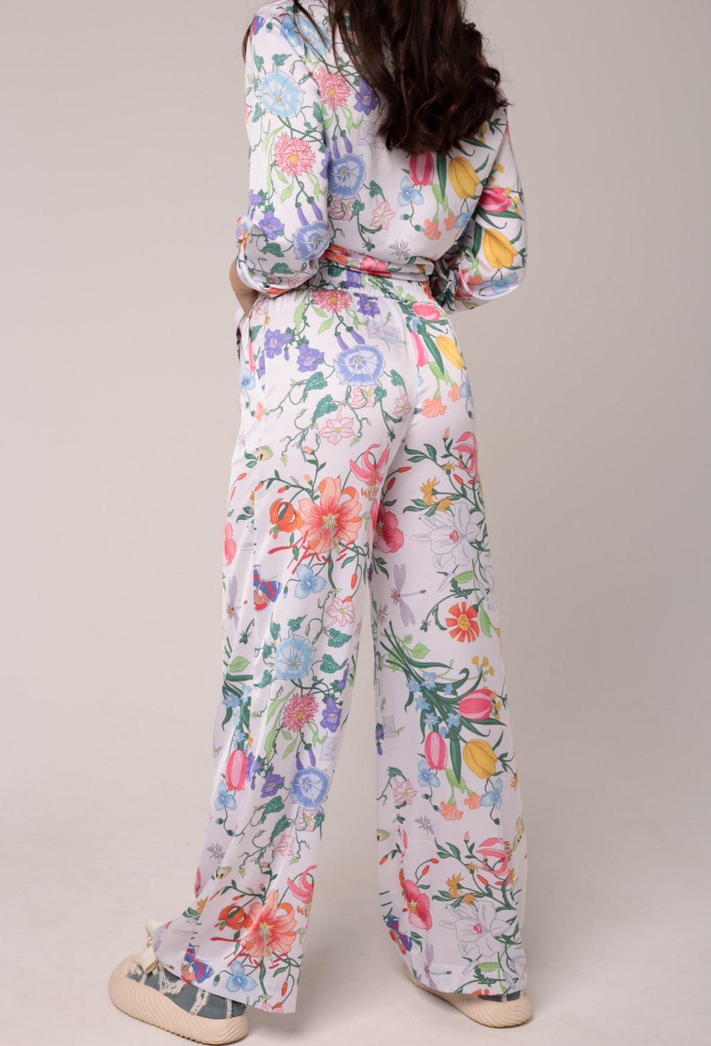 Брюки  ПРИНТ "ЦВЕТЫ" - фото 91126