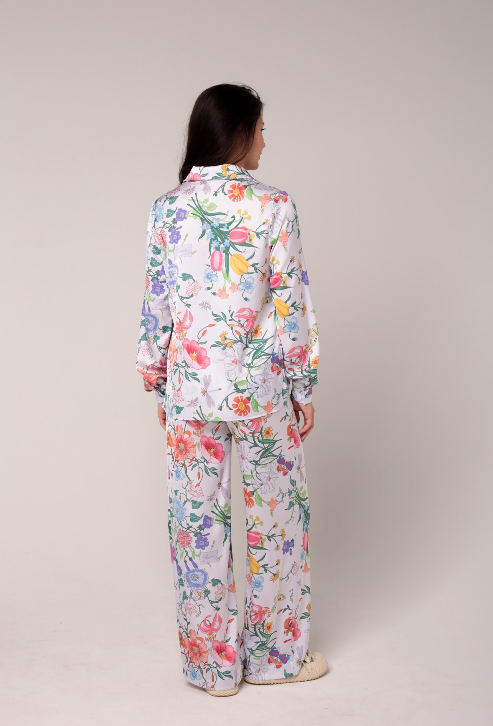 Брюки  ПРИНТ "ЦВЕТЫ" - фото 91127