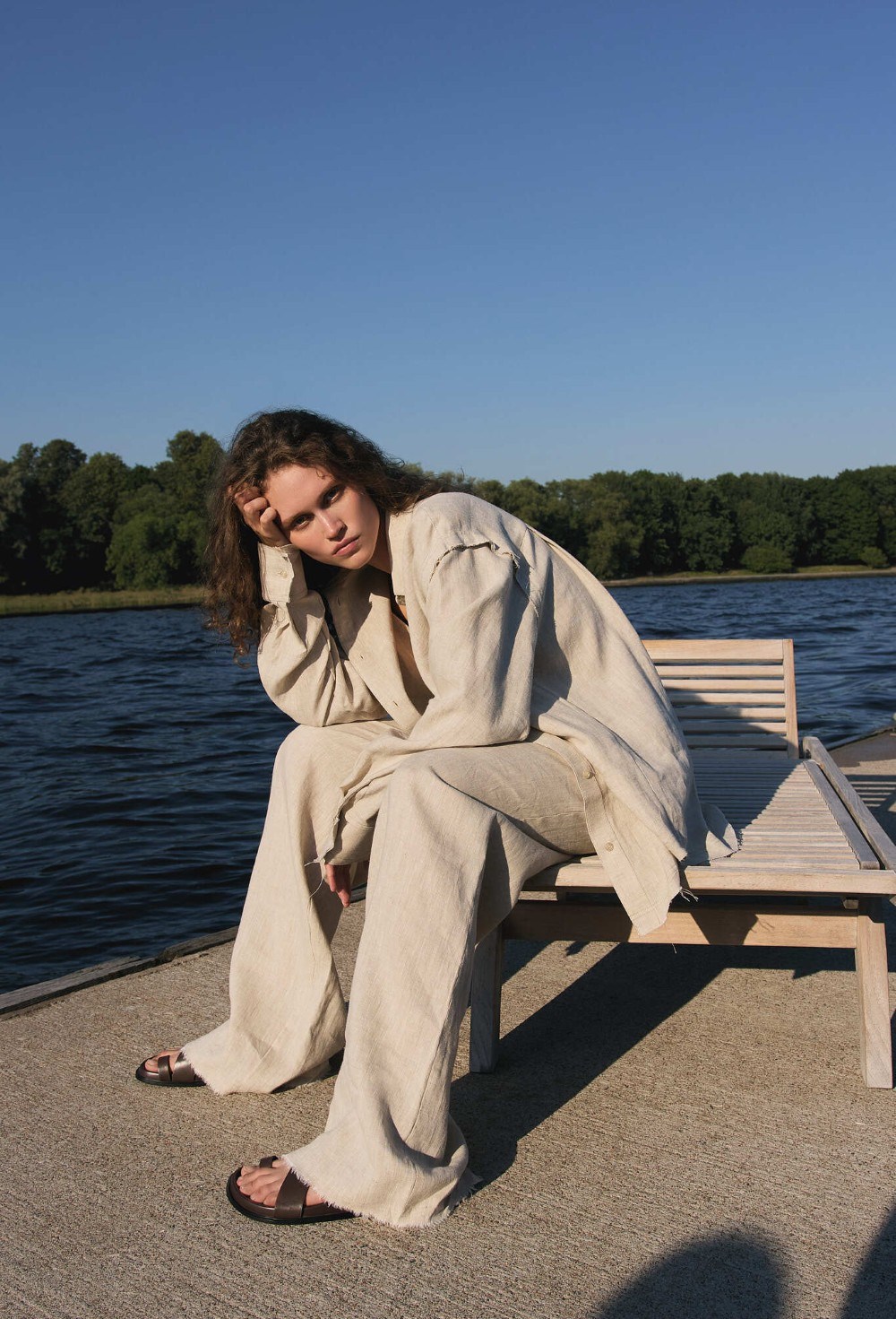 Брюки из натурального льна - фото 91379