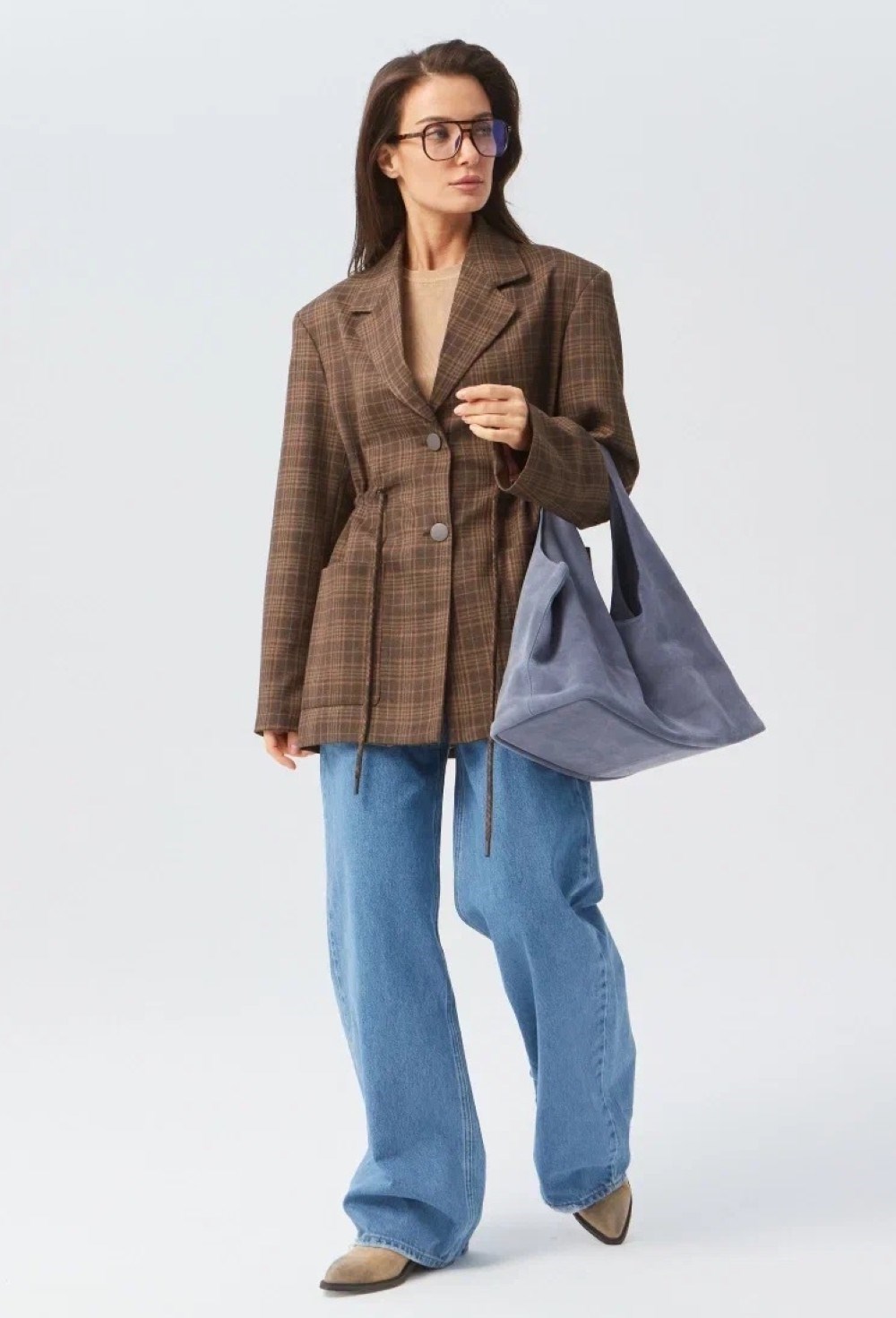 Жакет клетка на кулиске - фото 91626