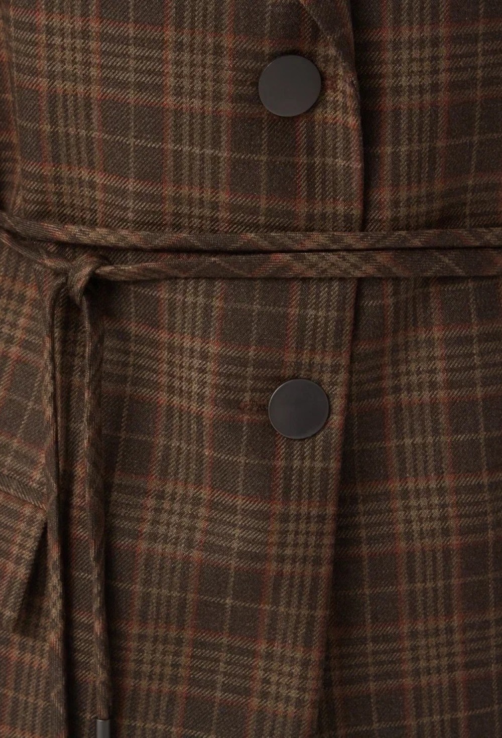 Жакет клетка с поясом - фото 91632