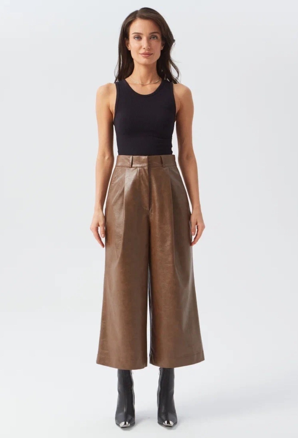 Кюлоты из экокожи - фото 91658