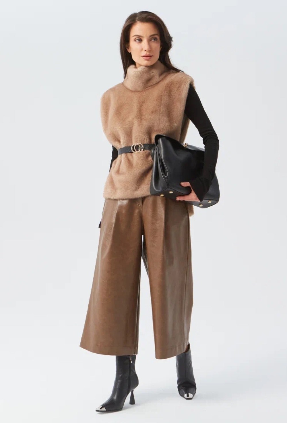 Кюлоты из экокожи - фото 91660