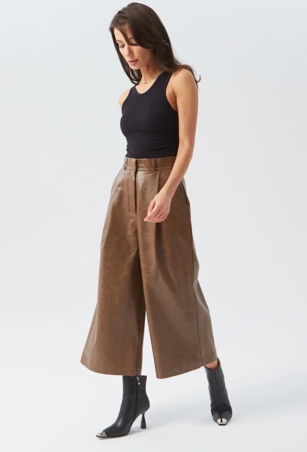 Кюлоты из экокожи - фото 91661