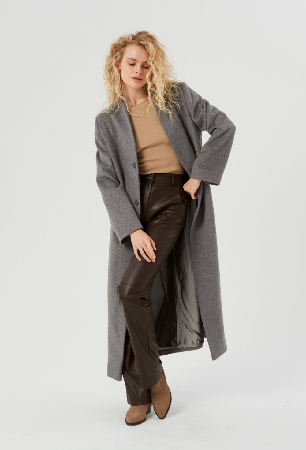 Брюки из экокожи - фото 91670