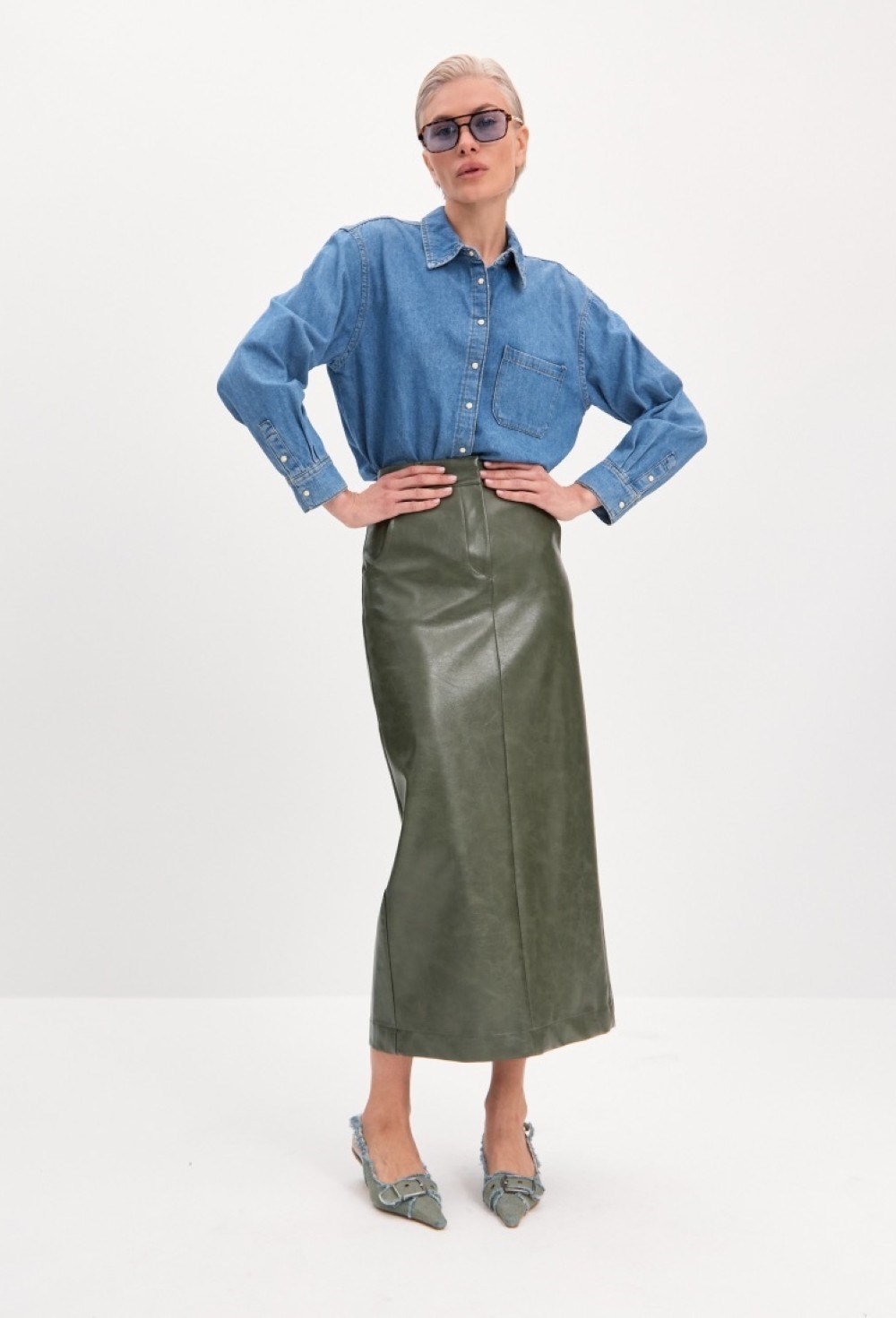 Юбка миди - фото 91694