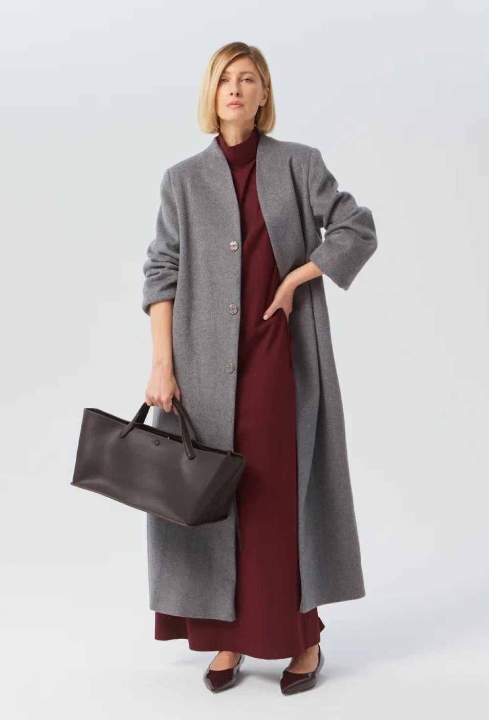 Платье с воротником-стойкой - фото 91775