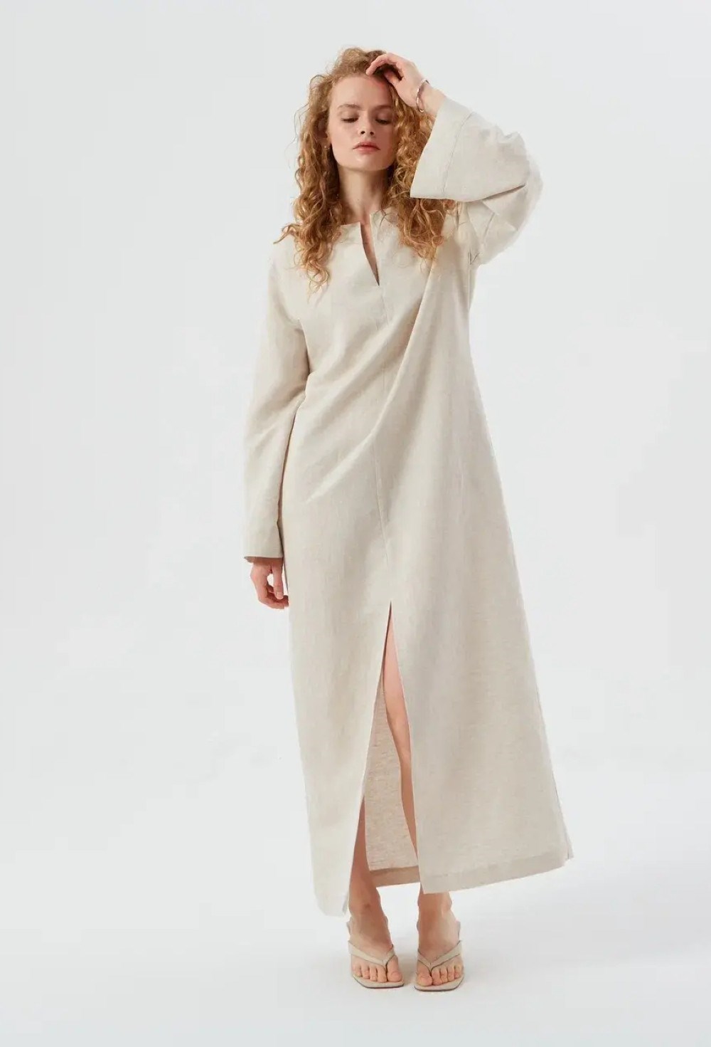 Платье льняное - фото 91782