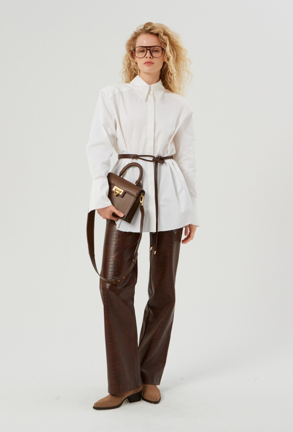 Брюки из экокожи - фото 91842