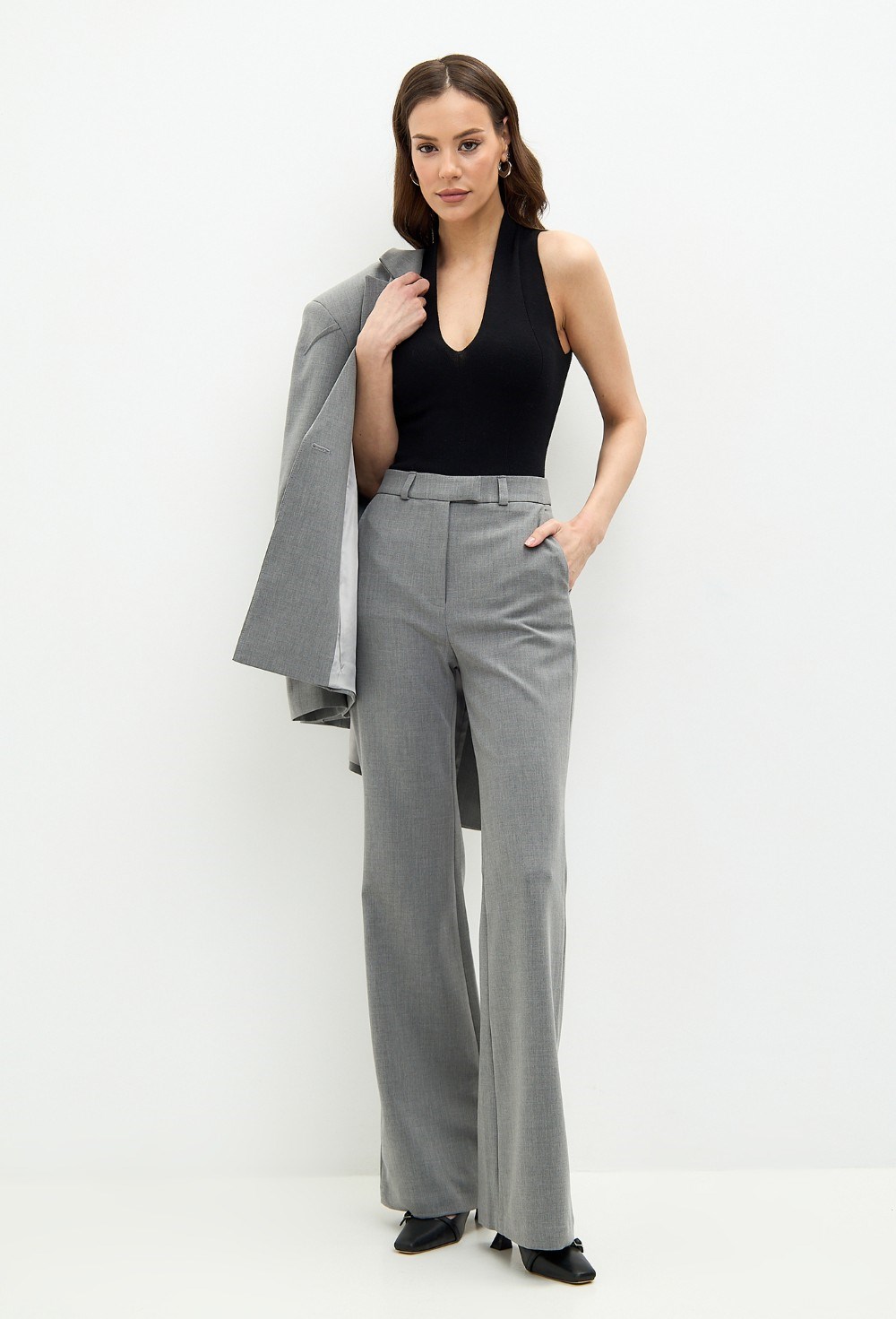 Брюки расклешенные - фото 91848