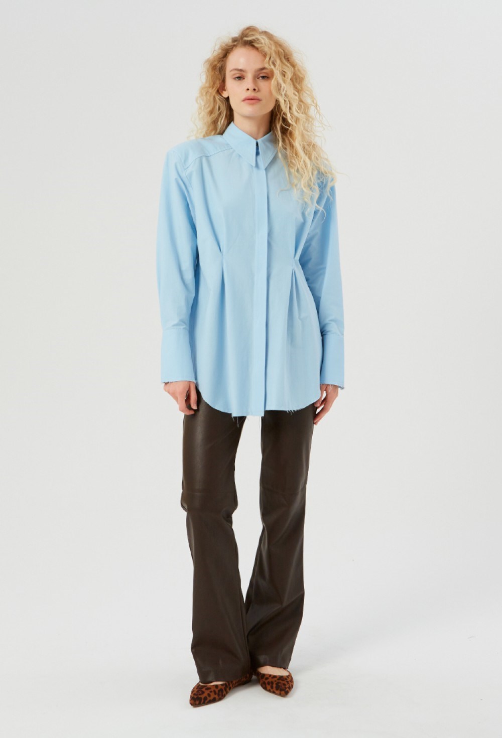 Рубашка с защипами - фото 91885