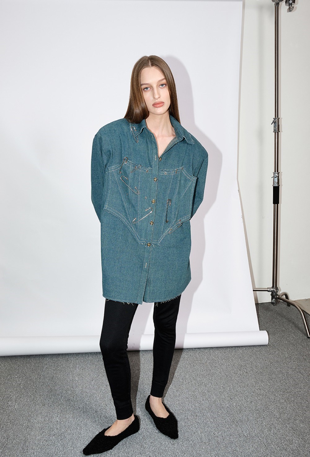 Куртка джинсовая с корсетом - фото 92789