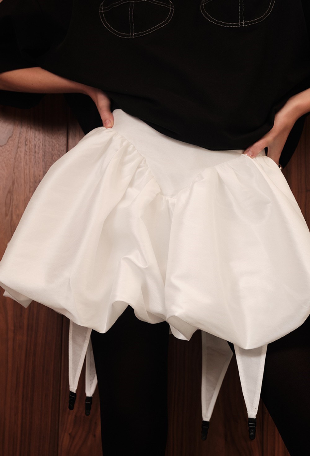 Юбка-баллон с подвязками мини - фото 92877