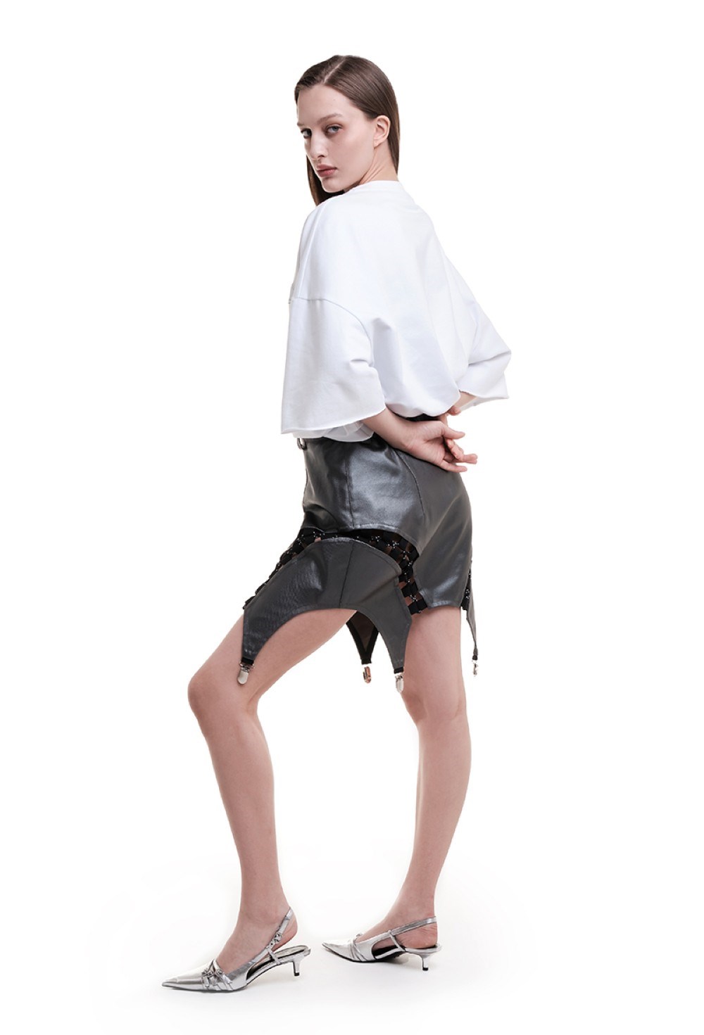 Юбка на шнуровке мини - фото 92891