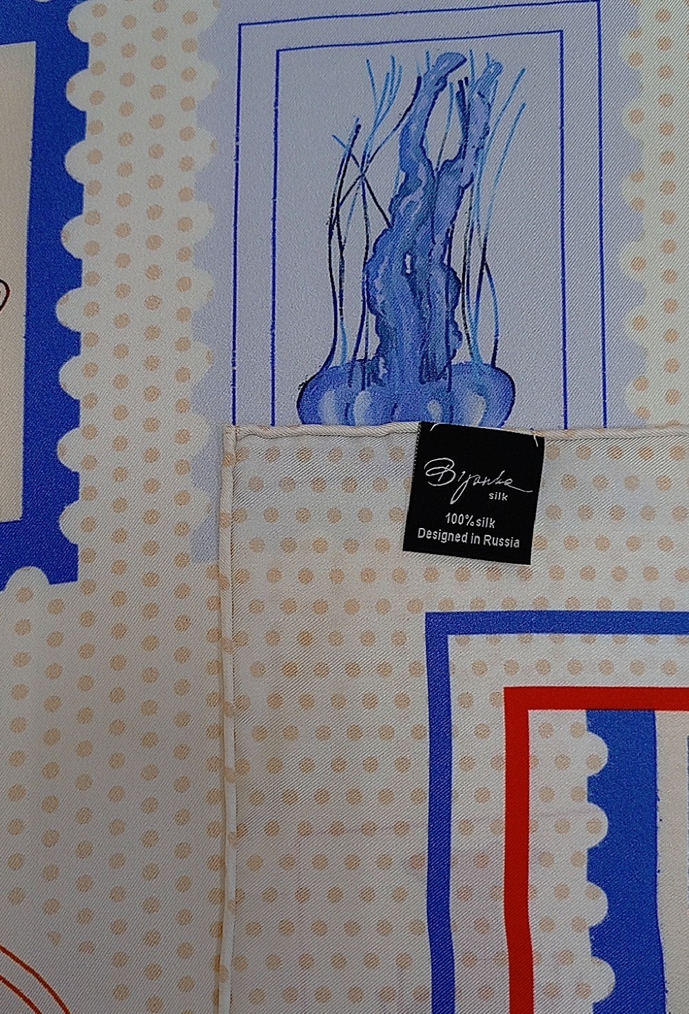 Платок каре «Письма с Капри» - фото 93509