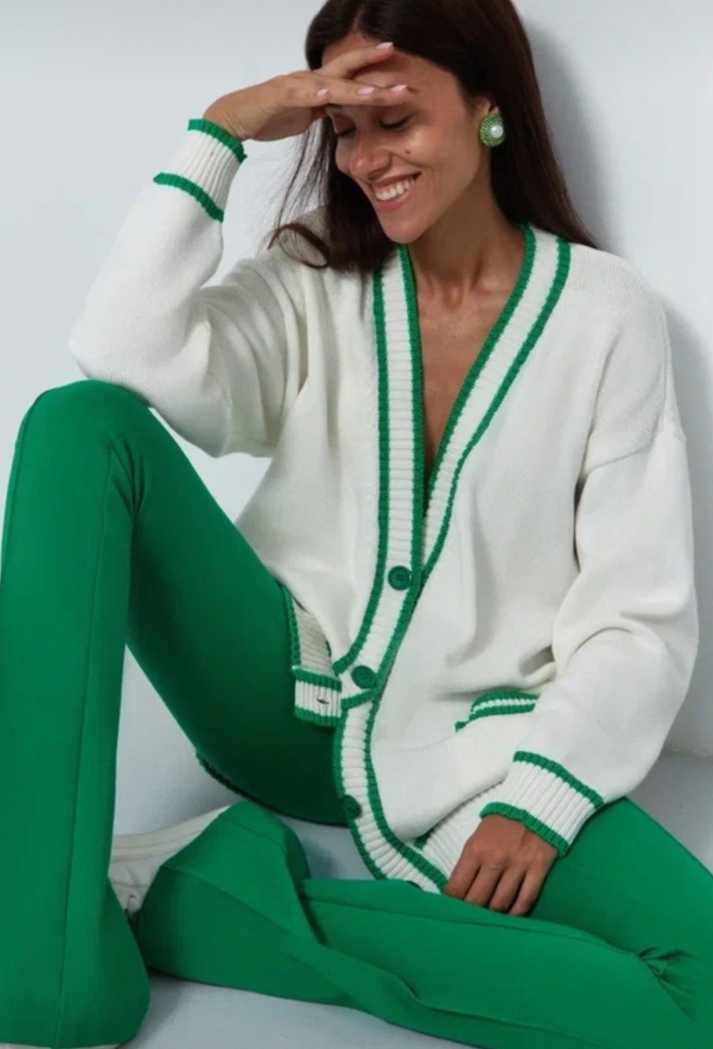 клипсы пуссеты зеленые - фото 94310