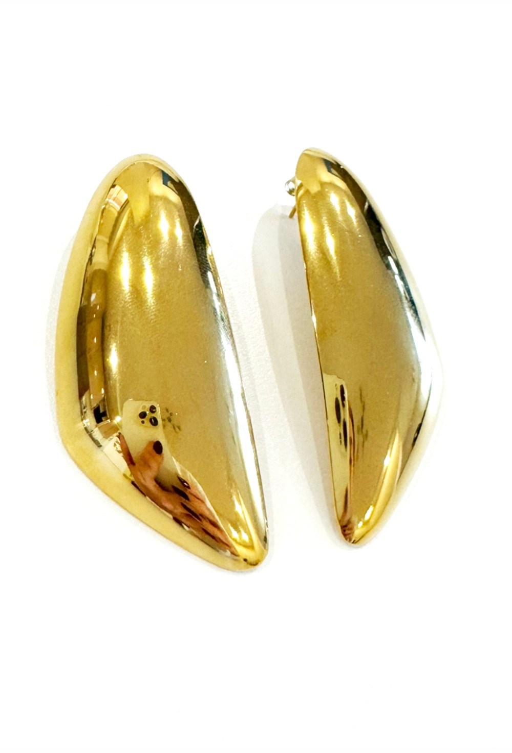 серьги геометрия золото - фото 94326