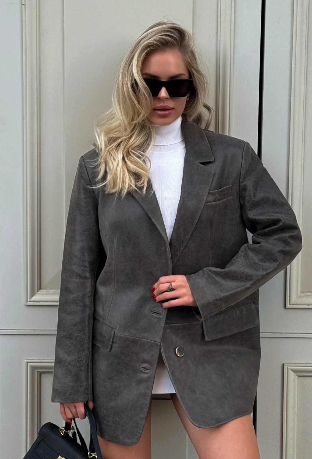 Пиджак из кожи канзас - фото 94423