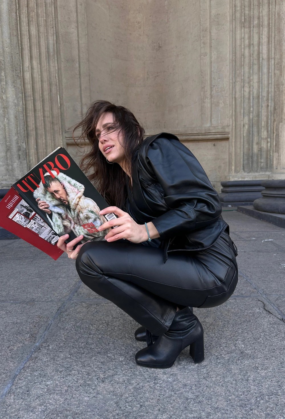 Брюки кожаные - фото 94489