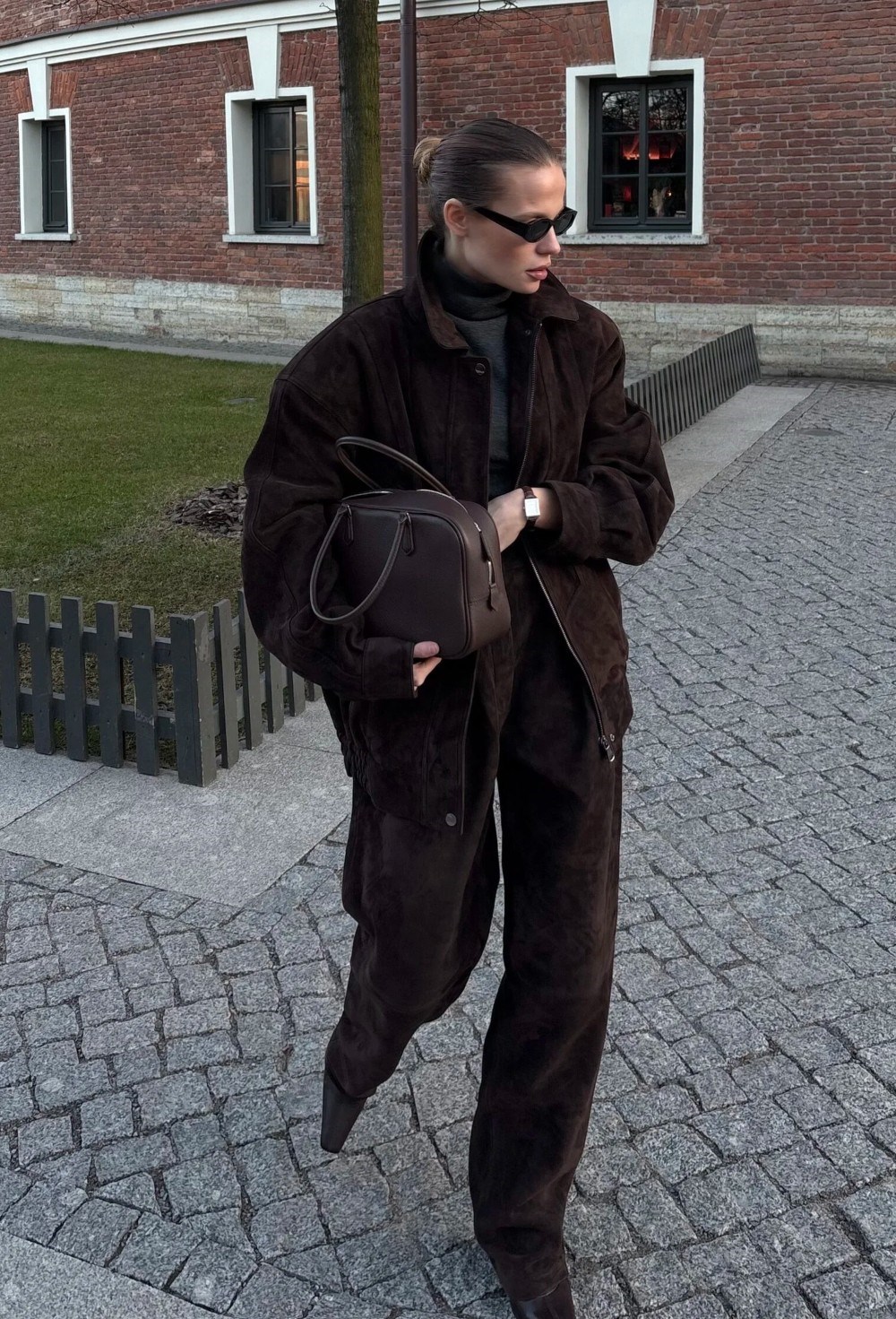 Бомбер замшевый - фото 94503