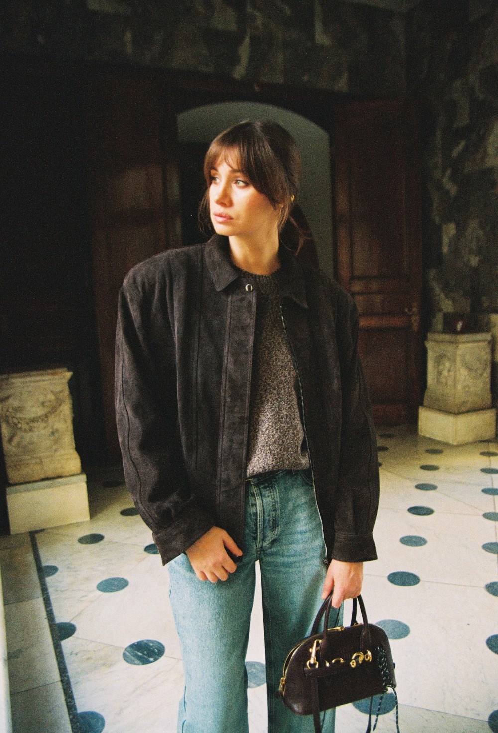 Бомбер замшевый - фото 94504