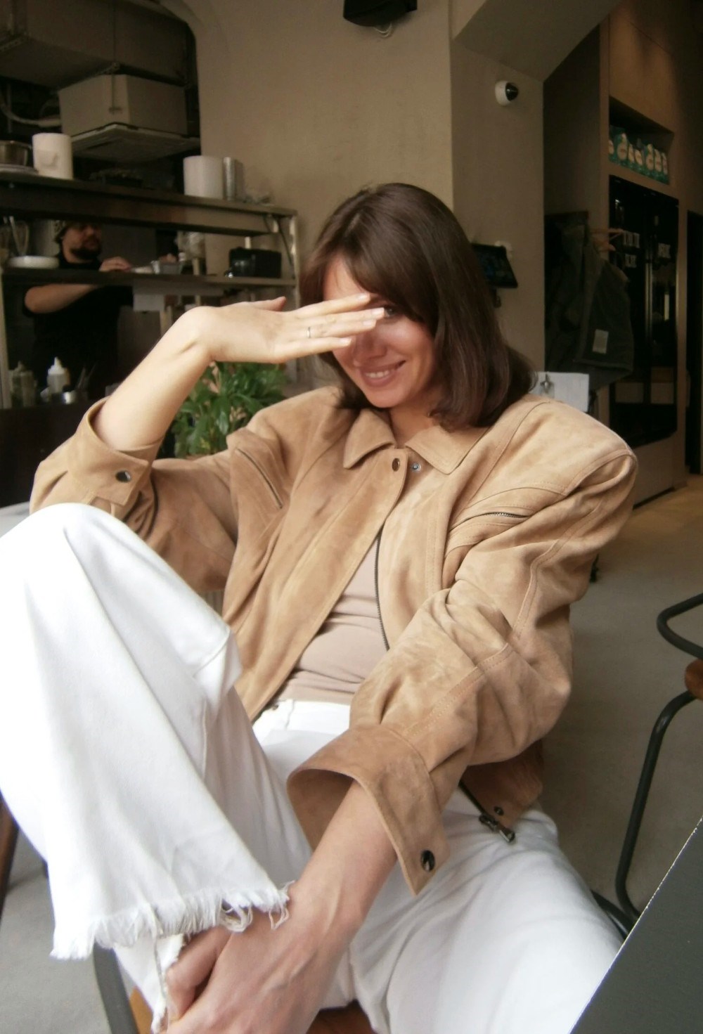 Бомбер-авиатор замшевый - фото 94515