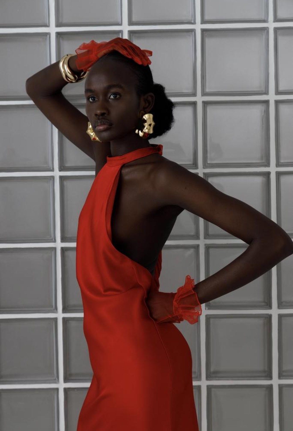 Платье с перекрутом на спине ETRETTE - фото 96109