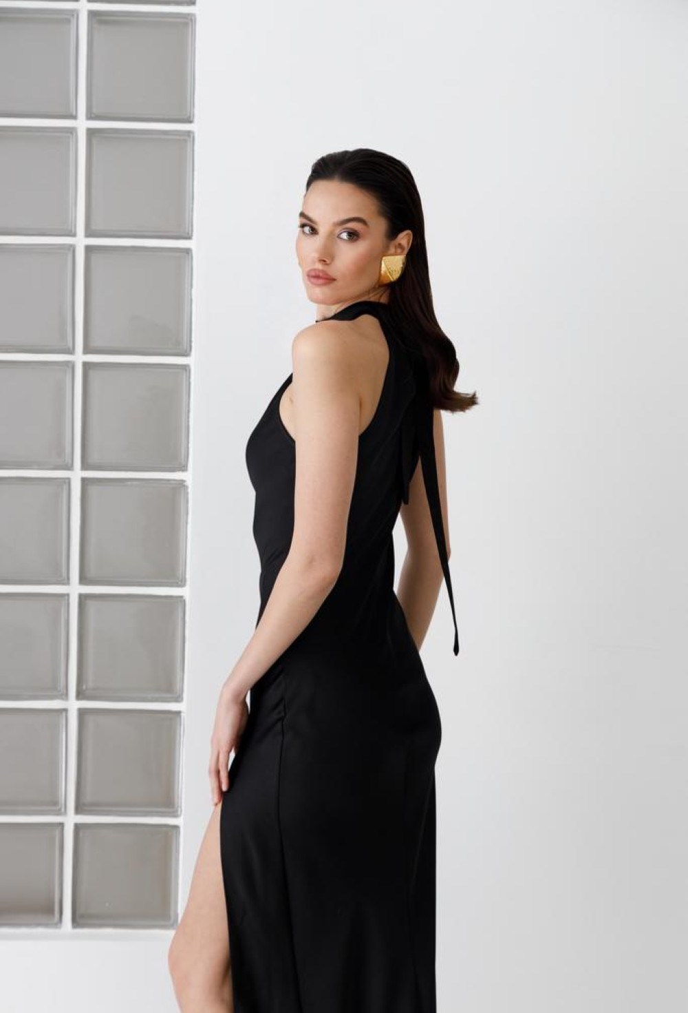 Платье с разрезом ESTER - фото 96119