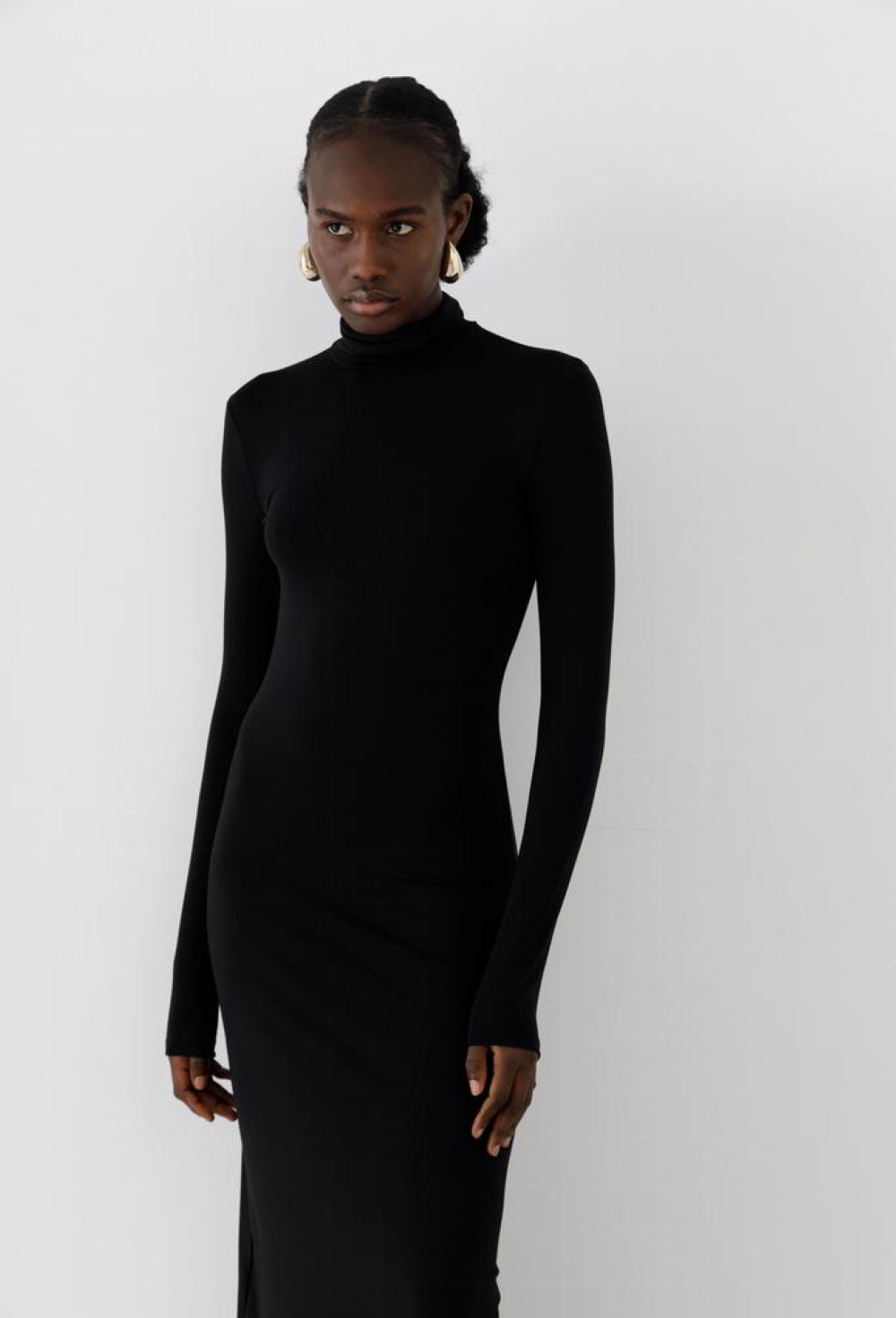 Платье-водолазка СИЛУЭТНОЕ - фото 96154