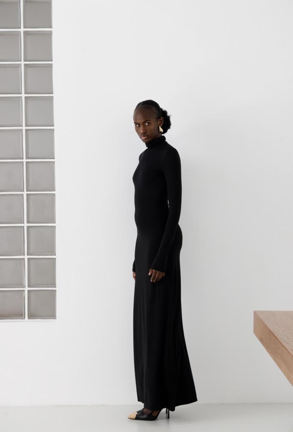 Платье-водолазка СИЛУЭТНОЕ - фото 96155