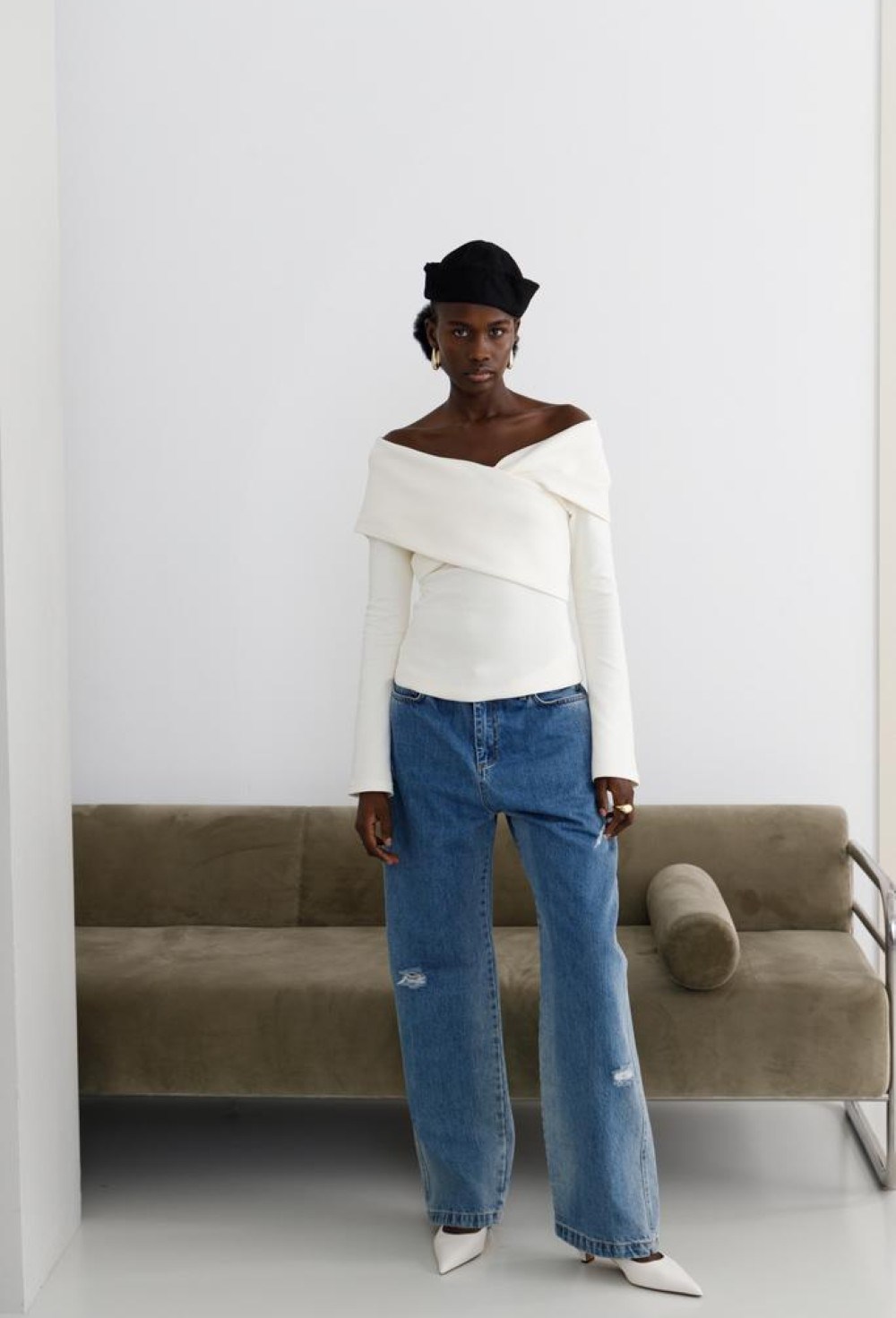 Джемпер с перекрутом - фото 96168