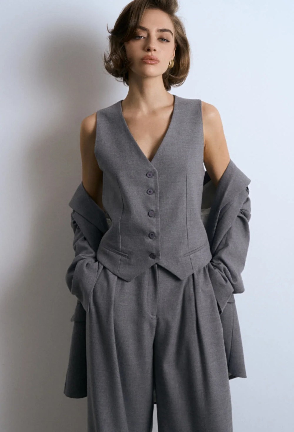 Брюки на резинке из вискозы - фото 96416